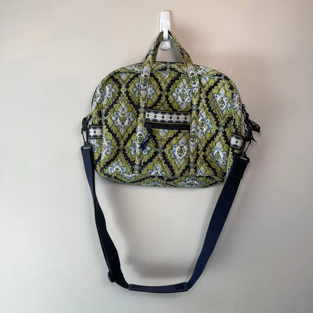 Vera Bradley Cambridge Paisley Print Quilted Laptop Bag Briefcase Travel